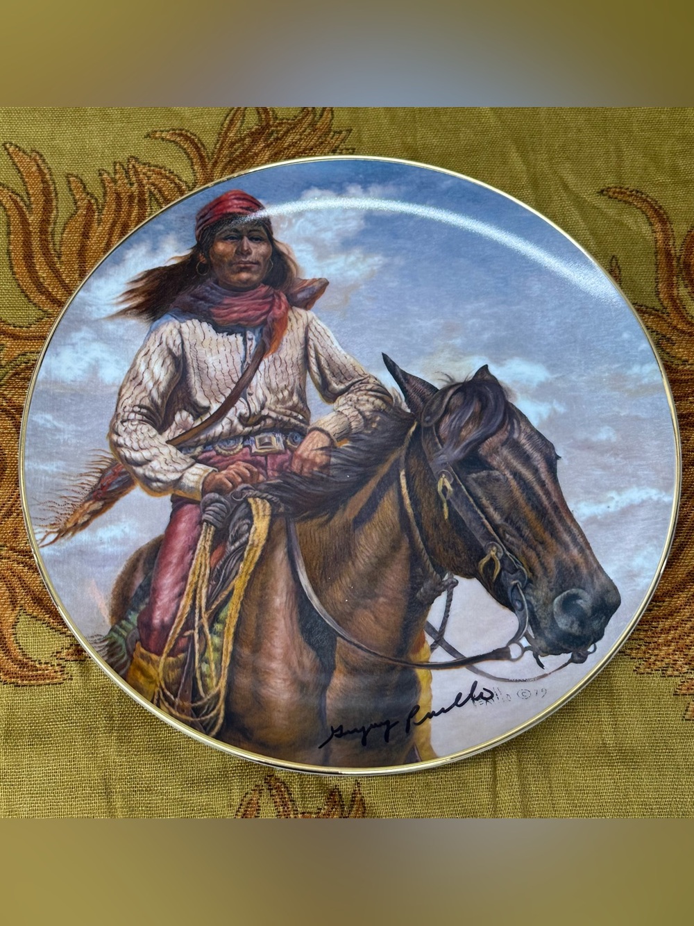 SIGNED Perillo "Chief Geronimo" Chieftain Series Collector'sPlate. LTD EDITION